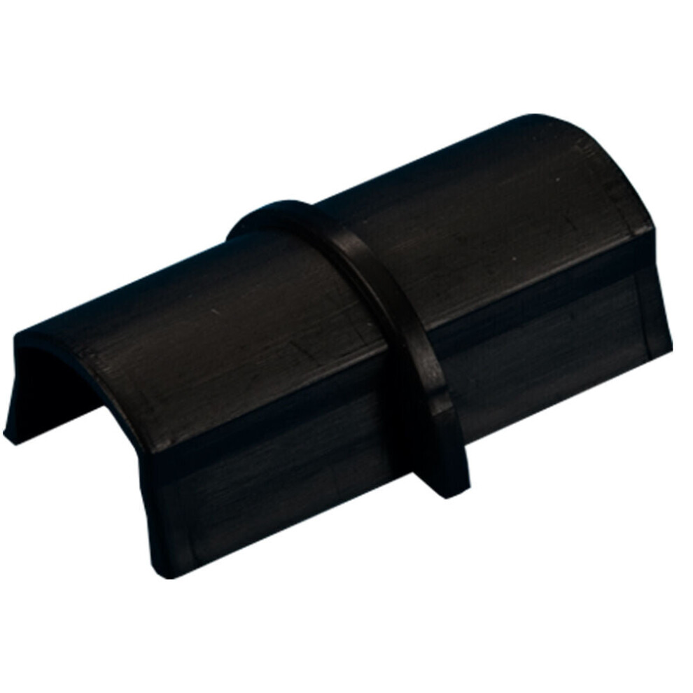 16Mm X 8Mm Black Smooth Fit Coupler Joiner Trunking Adapter Wall Conduit Av Tv 5055538195969