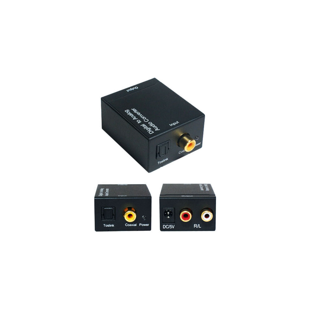 Digital Coaxial/Optical To 2 Rca Phono Sound Bar Converter Adapter Spdif Cable 5055538126567