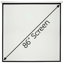 86" Manual Pull Down Projector Screen 4:3 Wall Ceiling Mount Home Movie Cinema