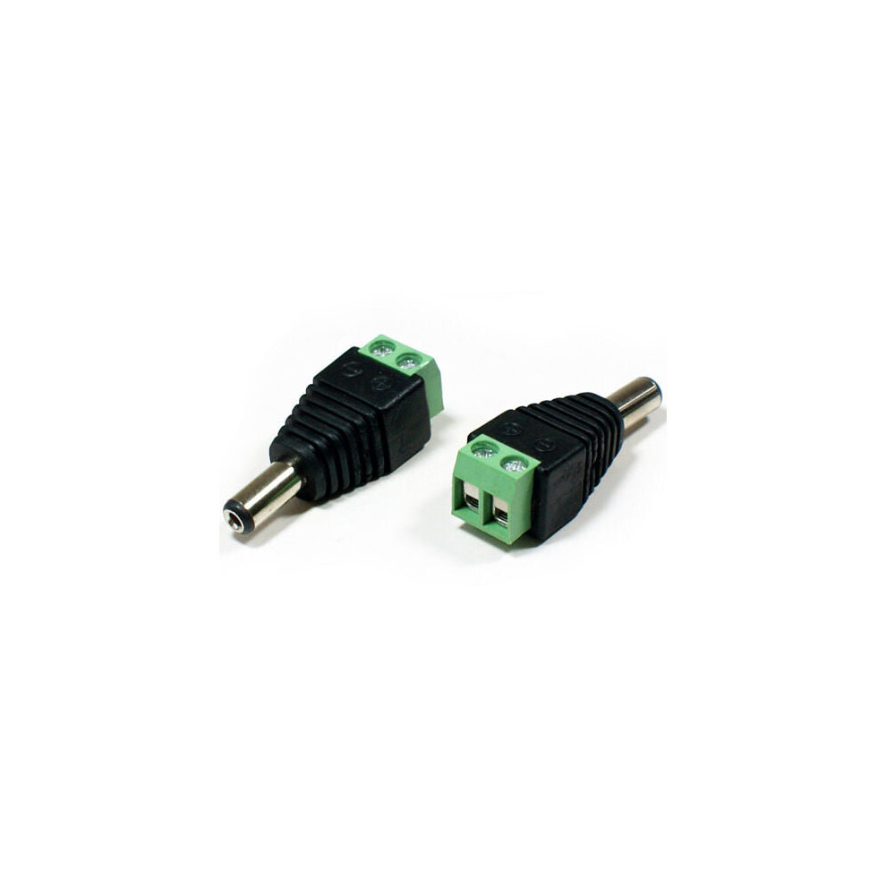 5.5mm x 2.1mm DC Male Screw Terminal Connector CCTV Jack Socket Power Adapter