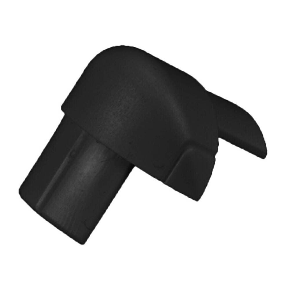 Loops 16Mm X 8Mm Black Smooth Fit Right Angled External Bend Trunking Adapter Over Top