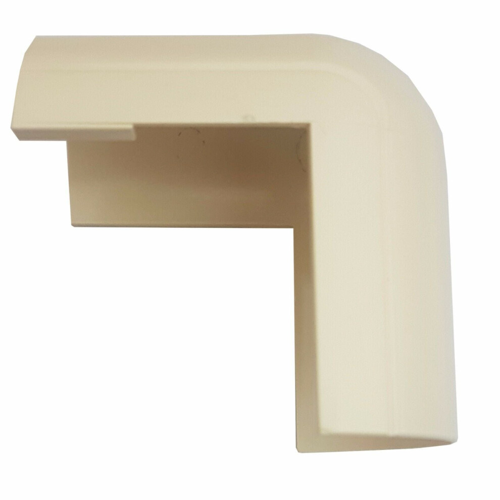 Loops 50Mm X 25Mm Magnolia Clip Over External Bend Trunking Adapter 90 Degree Conduit