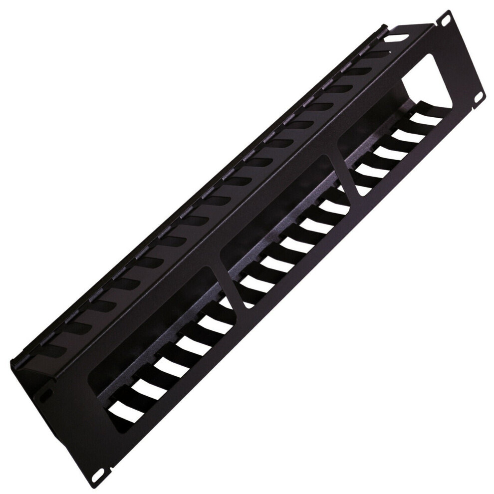 19" 2U Cable Tidy Management Rack Patch Panel Equipment Module Cover Plate Mount