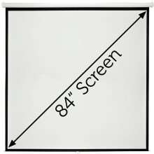 84" Manual Pull Down Projector Screen 1:1 Wall Ceiling Mount Home Movie Cinema