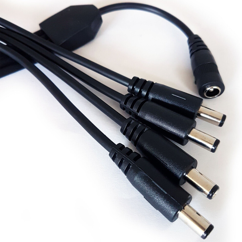 Loops 0.5M 4 Port Way Dc Power Cable Splitter 5.5Mm X 2.1Mm Cctv Camera Psu Adapter