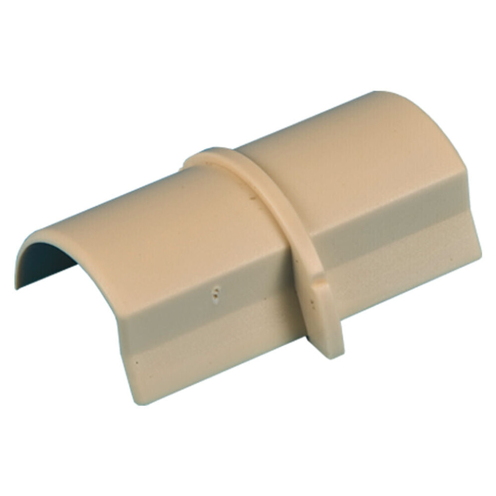 50Mm X 25Mm Magnolia Smooth Fit Coupler Joiner Trunking Adapter Wall Conduit Av 5055538131486