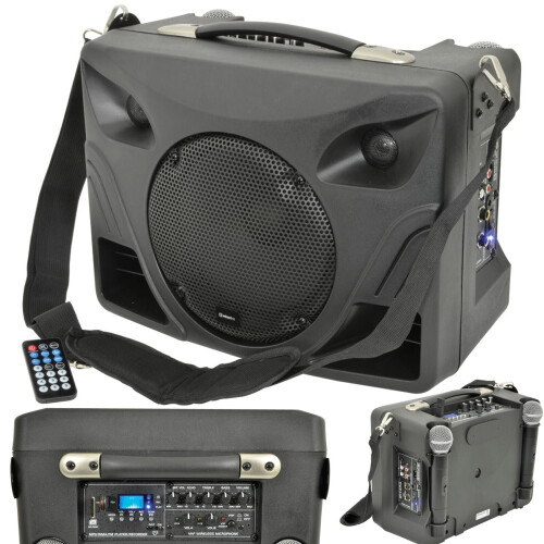 Loops 50W Portable Outdoor PA Speaker System Mobile Wireless Microphone Active Music