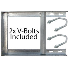 12' x 18' Galvanised Outdoor / External Steel TV Aerial Wall Mounting Bracket & V Bolts - Pole / Mast Install - Heavy Duty - CableFinder
