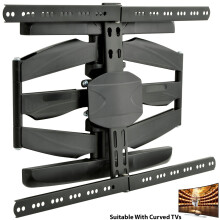 32-65in Full Motion Curved TV Wall Bracket, Cantilever Tilt/Swivel, 600x400 VESA, Cable Management Adjustable-Dual-Plate-Monitor-Moving-Television