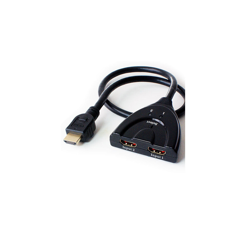 2 Port Way Hdmi Switch Box & Cable Automatic Full Hd Switcher Input Selector 5055538193880