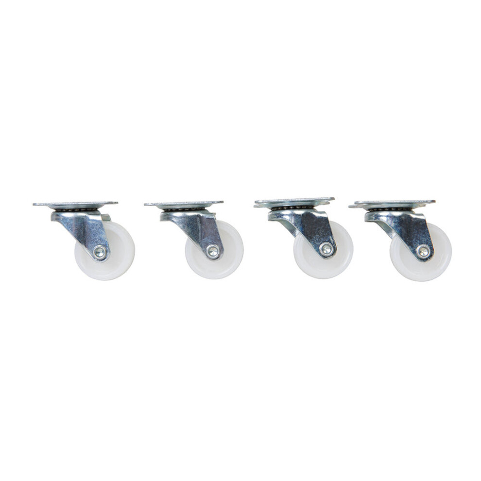 4 PACK 31mm Spring Loaded Swivel Castor Wheels Non Marking Replacement Tyres