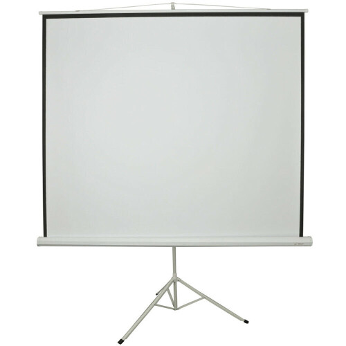 Loops 84" Tripod Floor Standing Pull up Projector Screen 1:1 Portable Presentations