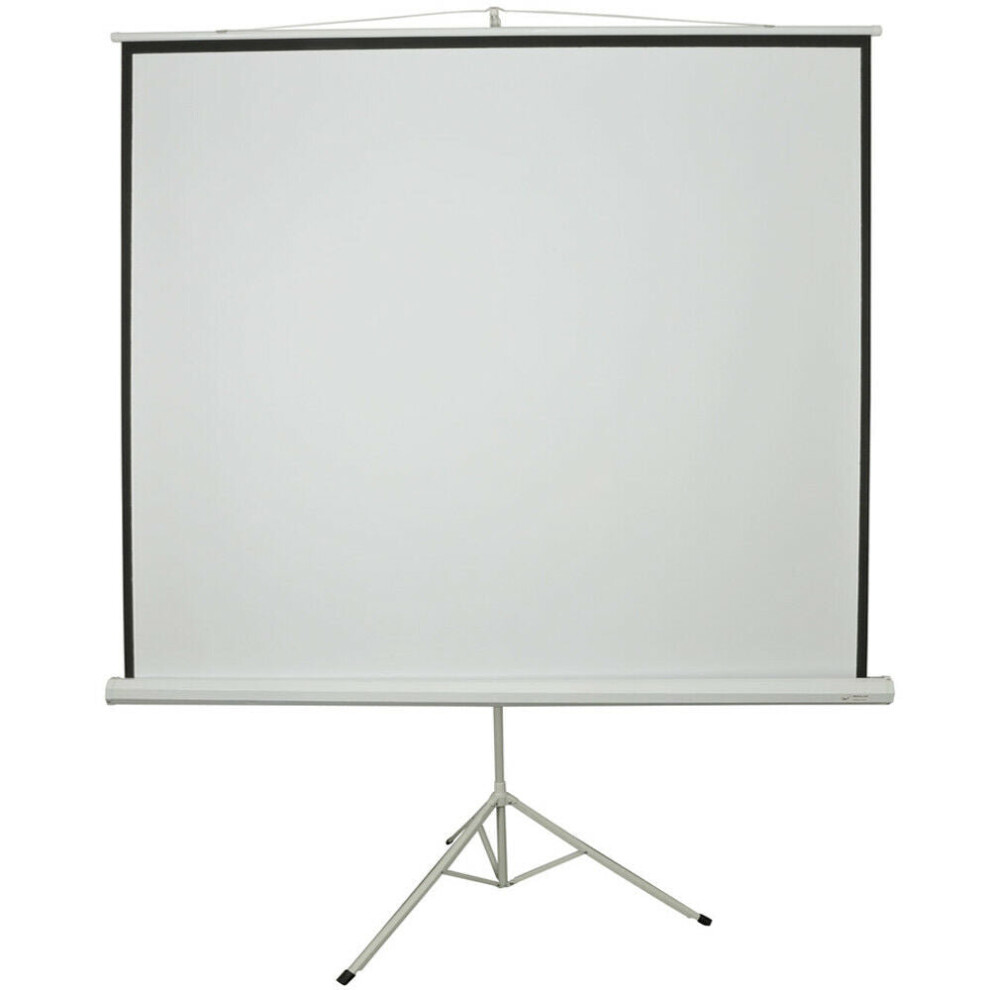 84" Tripod Floor Standing Pull up Projector Screen 1:1 Portable Presentations