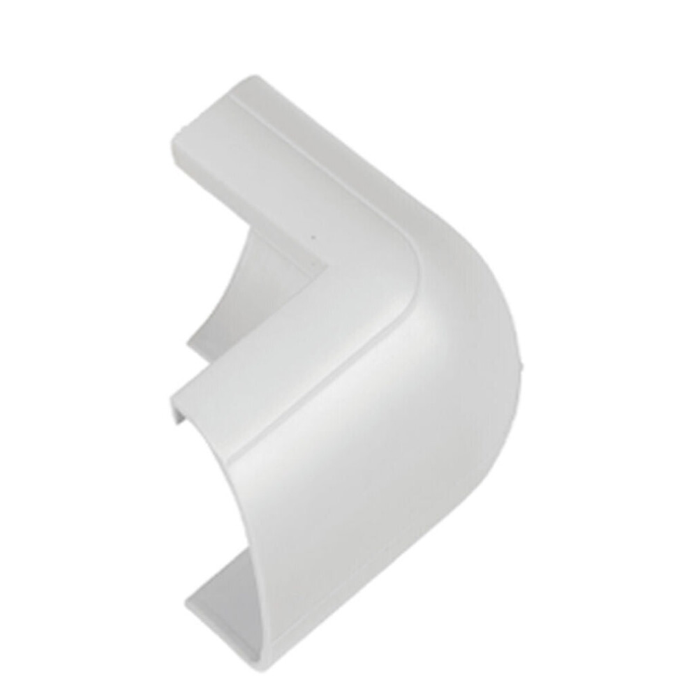 20mm x 10mm White Clip Over External Bend Trunking Adapter 90 Degree Conduit