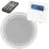 Loops Wall Mounted Mini Bluetooth Amplifier & 1 Stereo Ceiling Speaker Kit Stereo HiFi 1