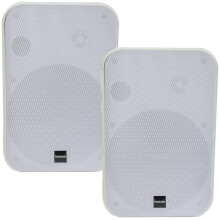 2x 6.5" 200W Moisture Resistant Stereo Loud Speakers 8Ohm White Wall Mounted