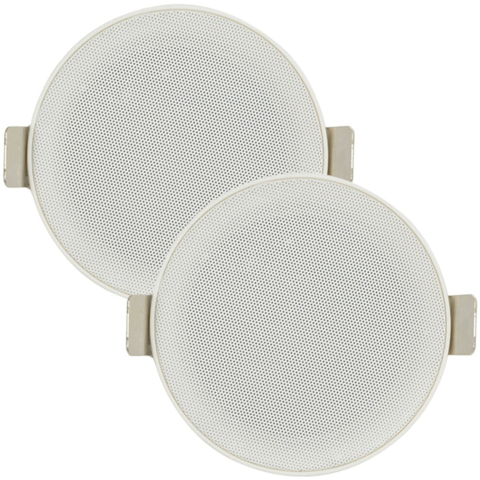 Loops Pair Of 3" Mini Low Profile Ceiling Speaker 8 Ohm 2 Way Compact Mount Slim Line