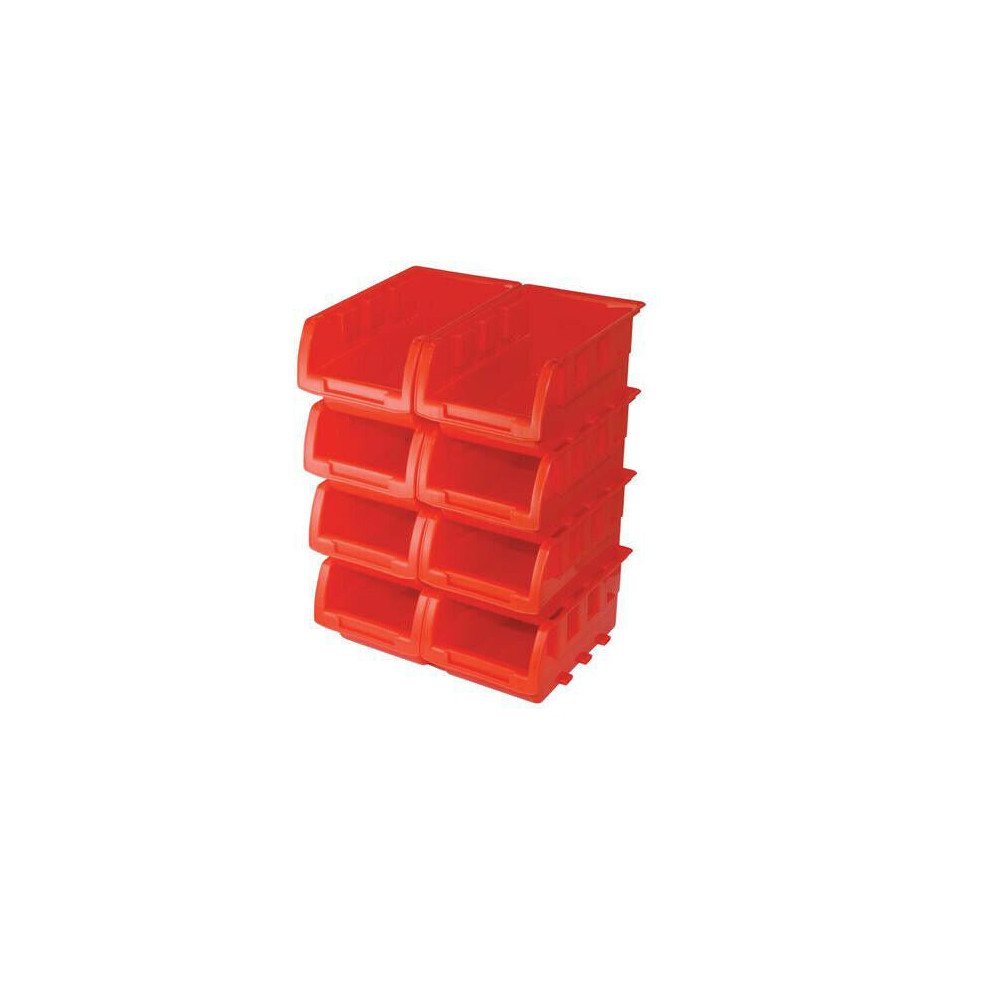 8 Piece 165 x 105 x 75mm Stackable Storage Plastic Boxes Set