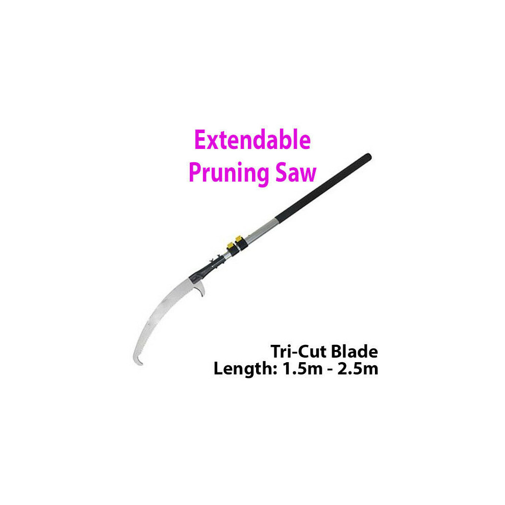 1.5m 2.5m Extendable Pruning Saw Garden Bush Branch Twig Cut Tool Allotment