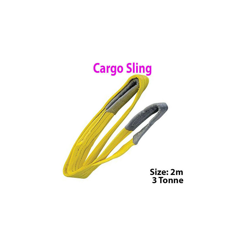 2m 3 Tonne (3000KG) Flat Webbing Strong Cargo Sling Lifting Crane Hoist Strap