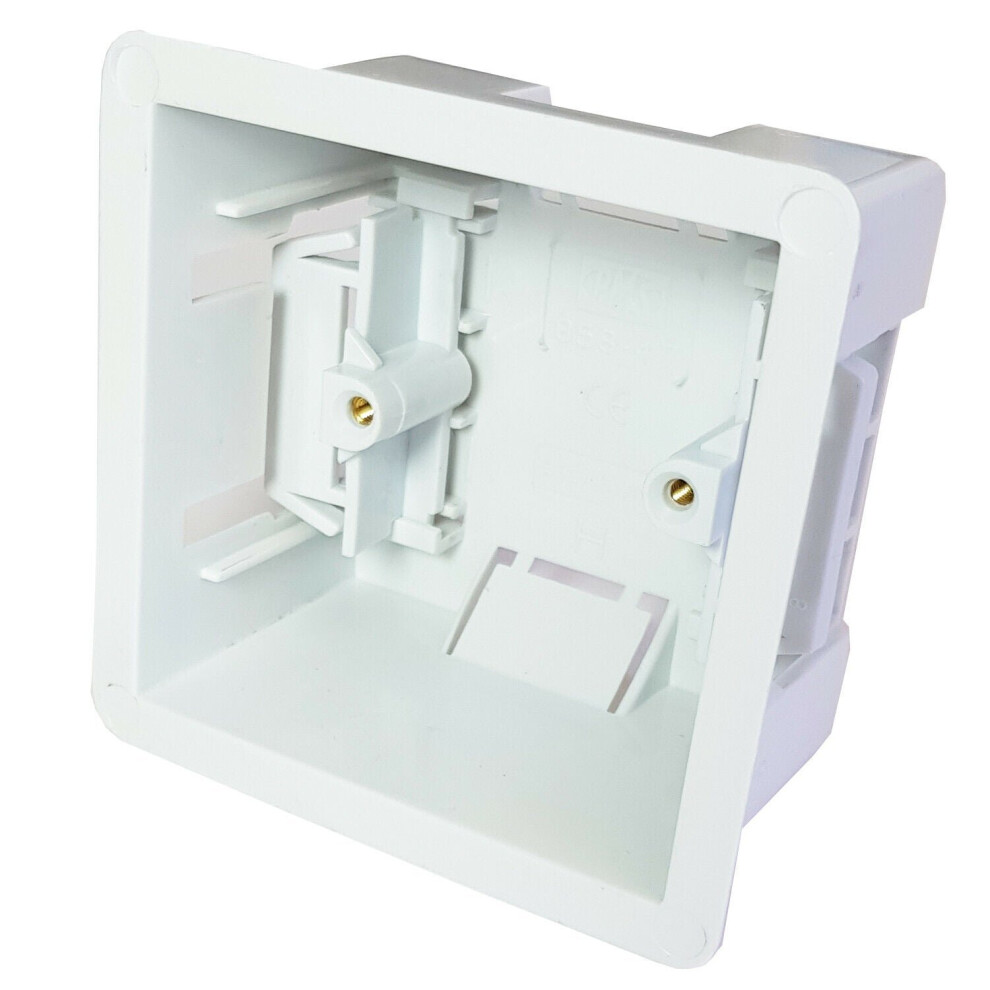 47mm Deep Plasterboard Back Box Single Dry Lining Wall Flush Mount Pattress