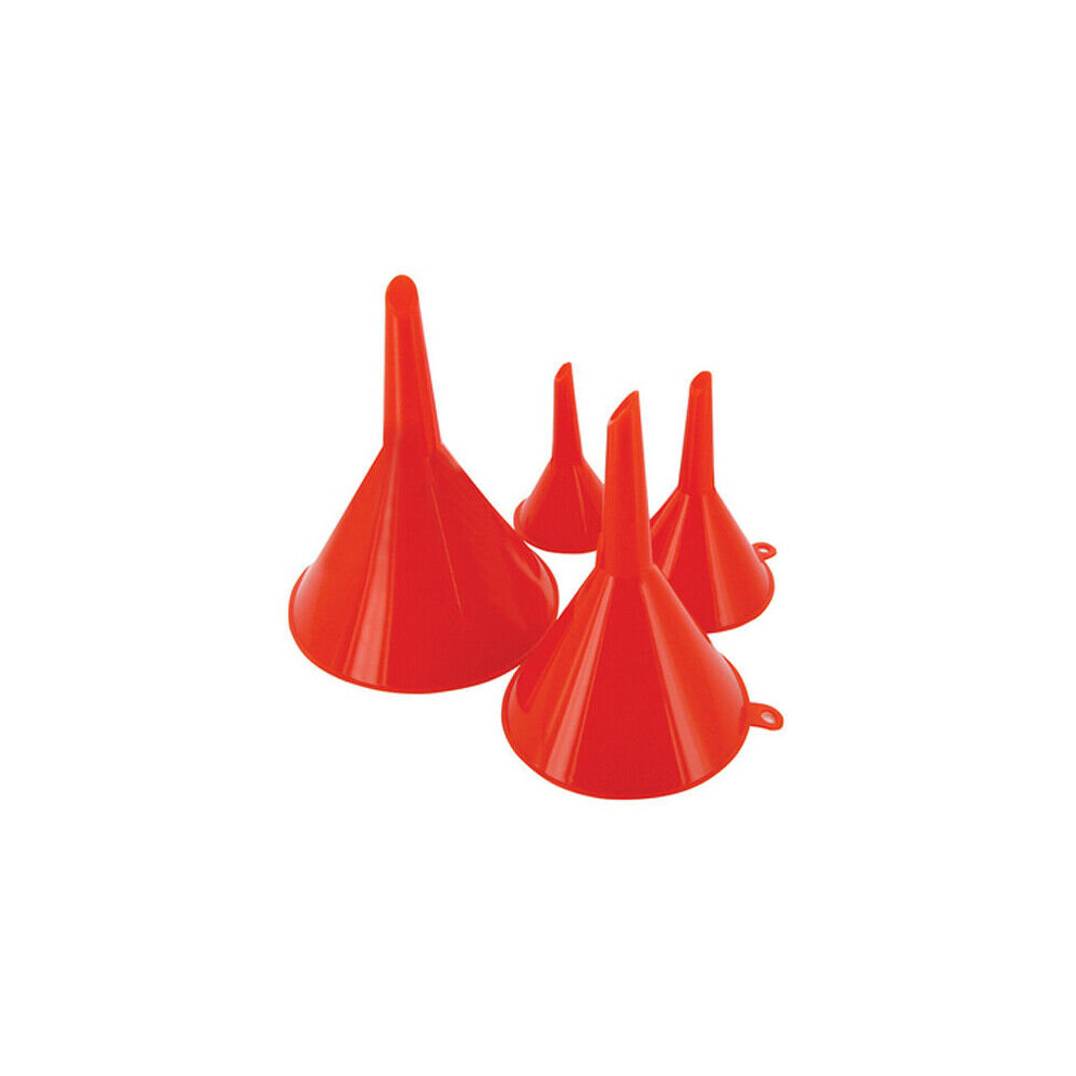 4 Piece Funnel Set Liquid 50mm 75m 100mm & 120mm