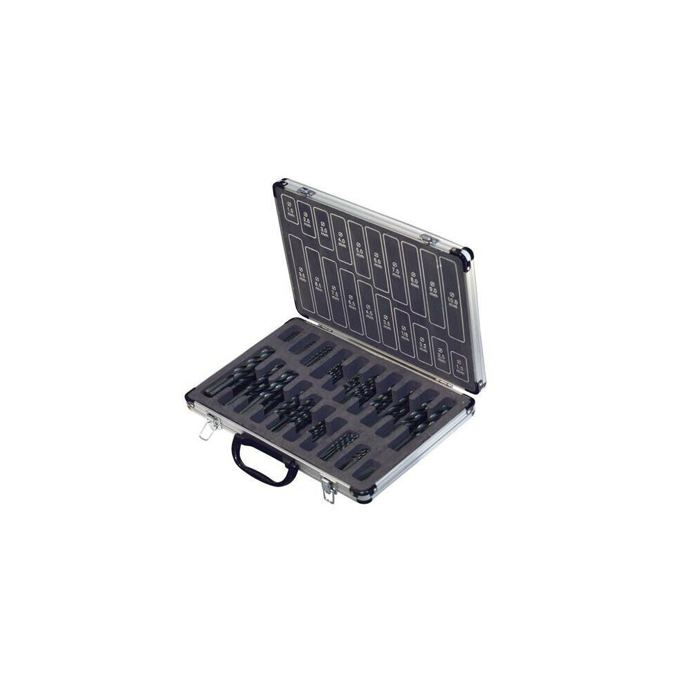 170 Piece 1mm 10mm HSS Steel Drill Bit Set Aluminium Case