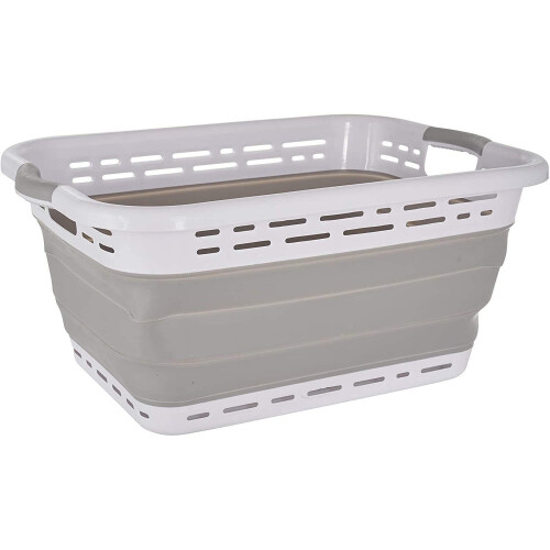 Black Decker Load Laundry Basket with Comfort Grip Handle White