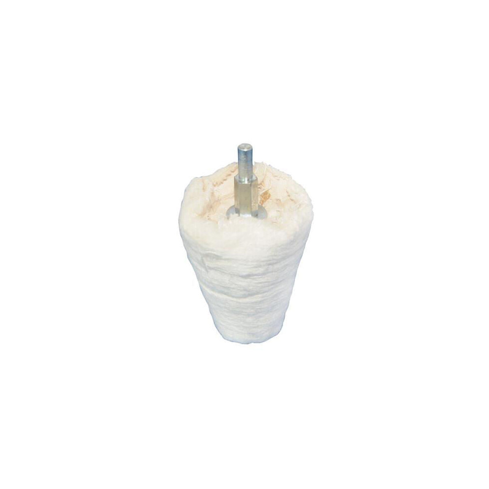 50mm Goblet Polishing Buffing Taper Mop Use With Drill 6mm Dia Arbor