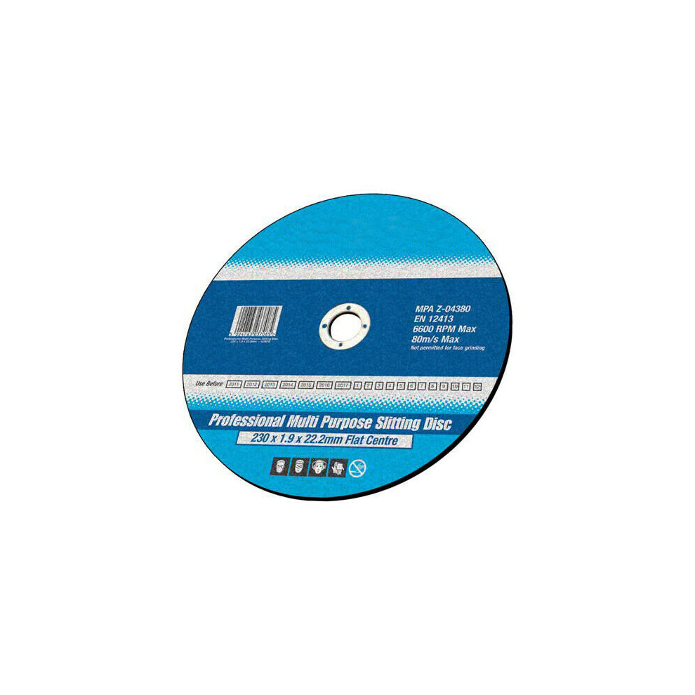 Multipurpose Flat Cutting Disc | 115mm x 1mm x 22.2mm | Slitting Slice Material