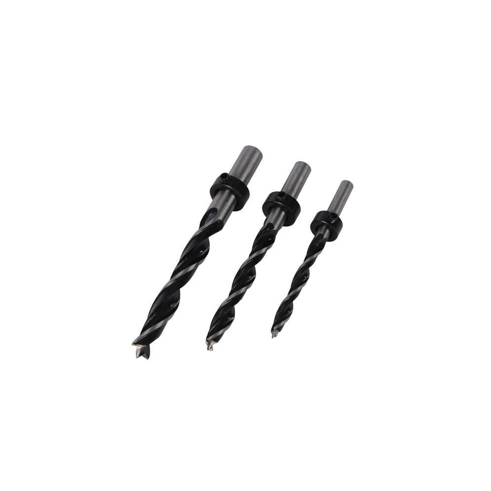 3 Piece Dowel Drill Set | 6mm 8mm 10m Kit | Pocket Hole Jig Accessories