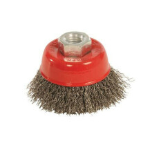 100mm Steel Crimp Cup M14 x 2 Thread Paint Rust Removal Angle Grinder