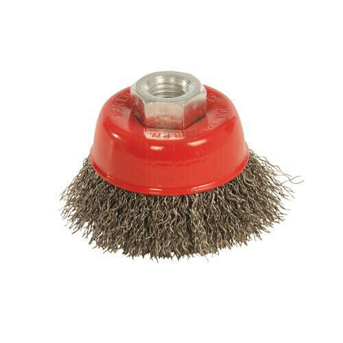 Loops 100mm Steel Crimp Cup M14 x 2 Thread Paint Rust Removal Angle Grinder