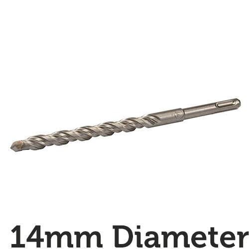 Loops PRO 14mm x 210mm SDS Plus Masonry Drill Bit Tungsten Carbide Cutting Head Tip