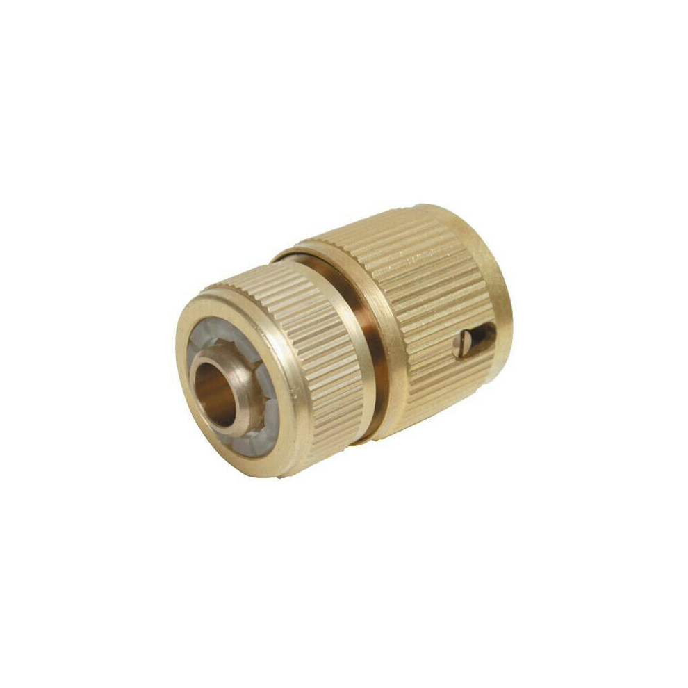 Garden Hose Quick Connector Auto Water Stop Brass 1/2" inch