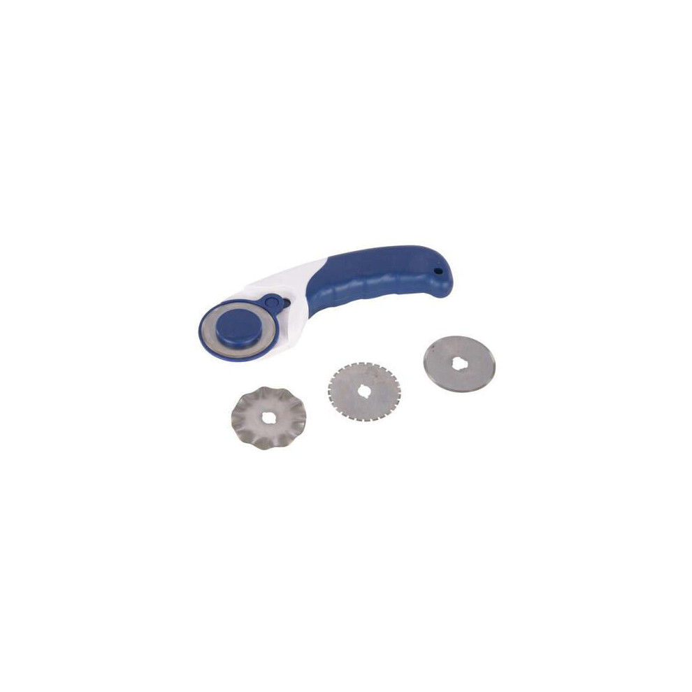 3 in 1 Rotary Cutter 45mm Dia Blades For Leather Fabric Paper Vinyl Round