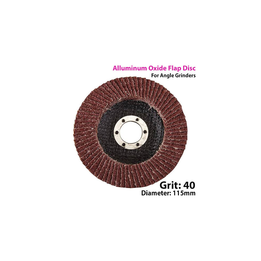 115mm 40 Grit Aluminium Oxide Flap Disc Sanding Sander For Angle Grinder