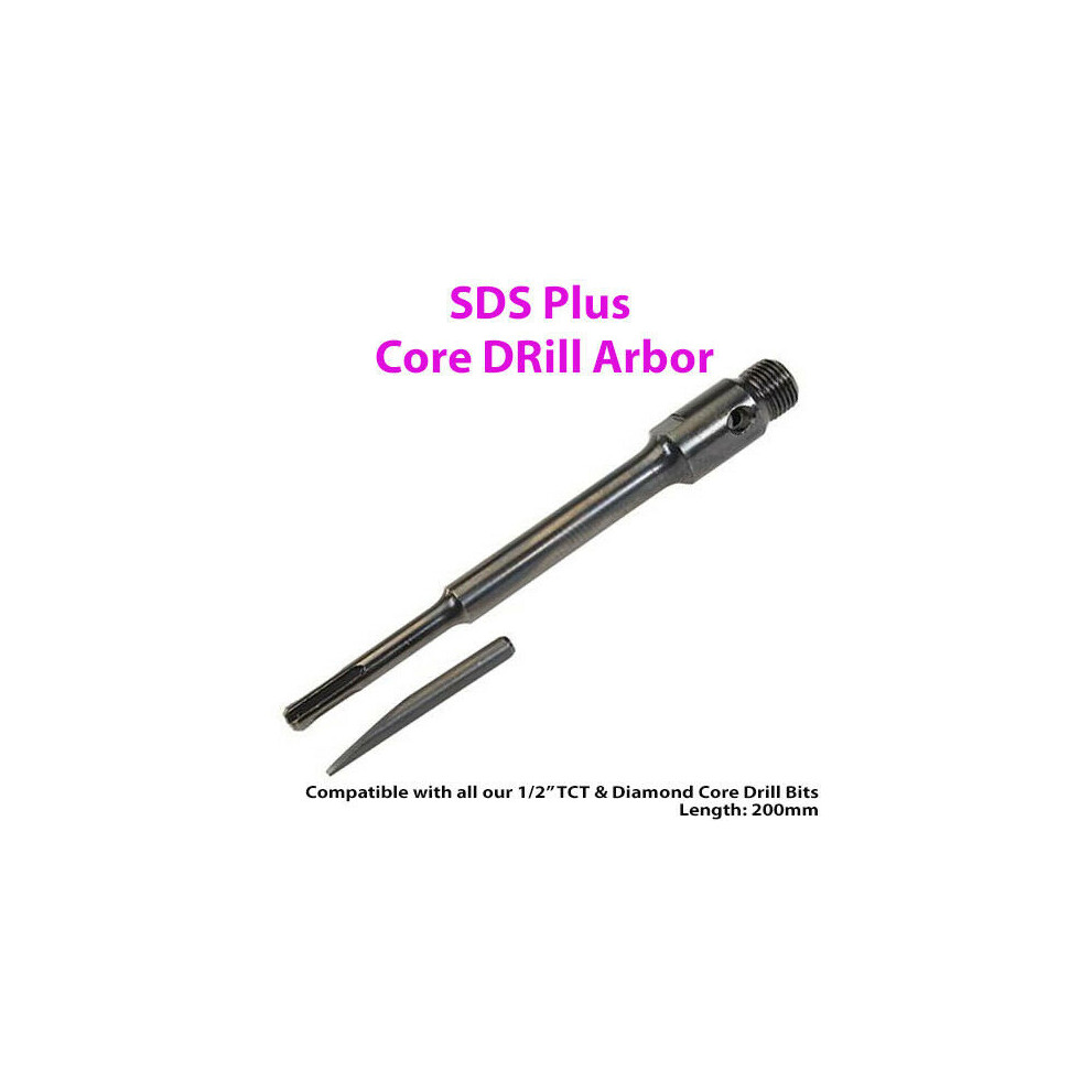 200mm SDS Hex Core Drill Arbor Bit Fits 1/2" BSP TCT & Diamond Core Drill