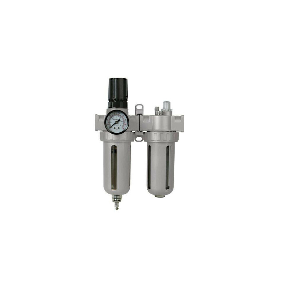 Air Tool Filter Regulator & Lubricator 1/4" Inch Compressed Compressor Water Tra