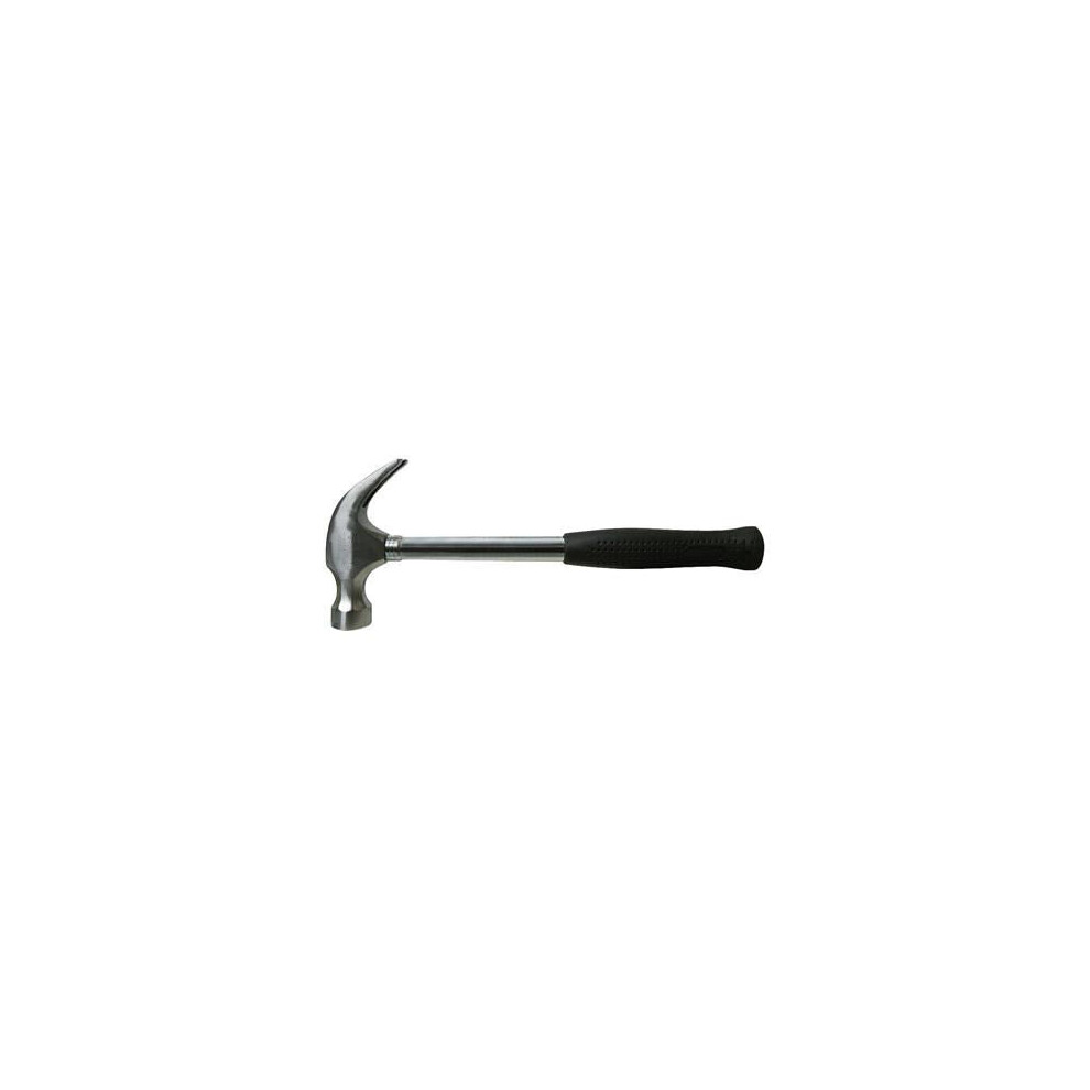 16oz Tubular Shaft Claw Hammer Heavy Duty Rubber Handle Building Nails Breaking