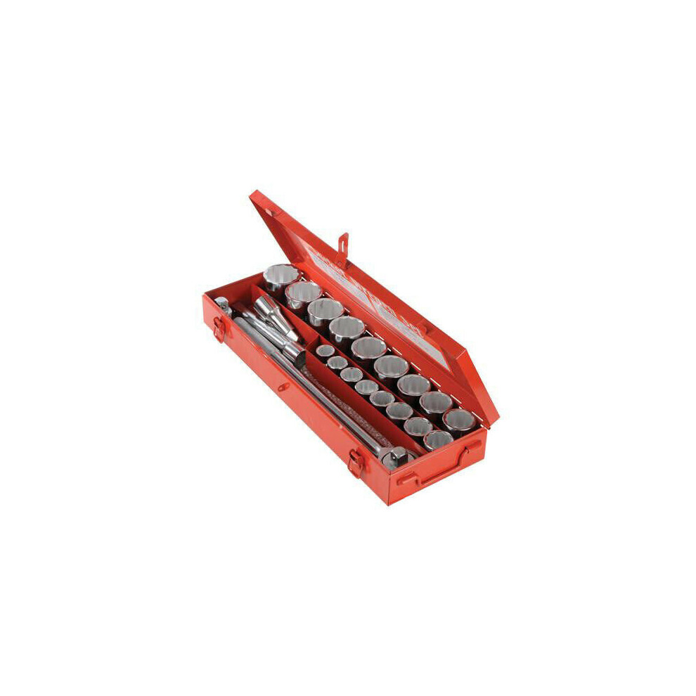 21 19mm 50mm Piece Socket Set 3/4" Inch Drive Metric T Bar Quick Release