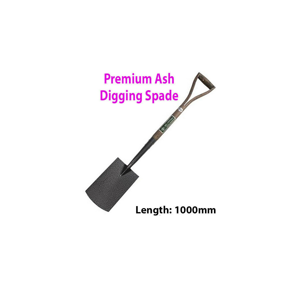 PREMIUM Carbon Steel 1000mm Digging Spade Shovel YD Handle Gardening Tool