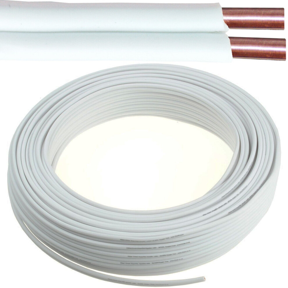 25m Bell Wire / Speaker Cable 2 Core 0.2mm 1 Amp CCA Door HiFi Audio Reel