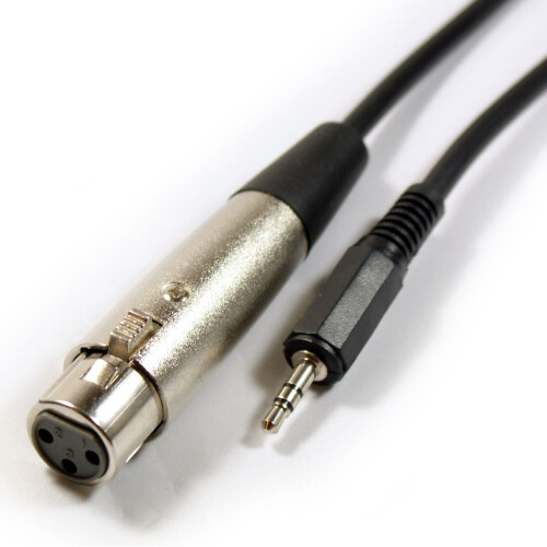 2m 3.5mm Jack Plug to 3 Pin XLR Female Cable Lead Laptop Microphone ...