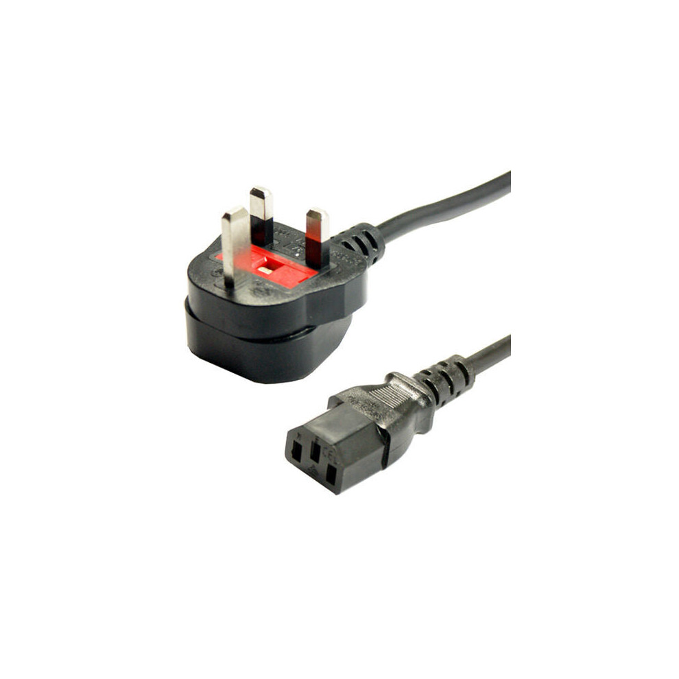 1.8m UK Plug to IEC Socket Mains 10A Power Cable PC Monitor Amp Kettle C13 Lead