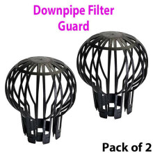 2x Weatherproof Outdoor Downpipe Gutter Guard Roof Drain Block Clogg Cover