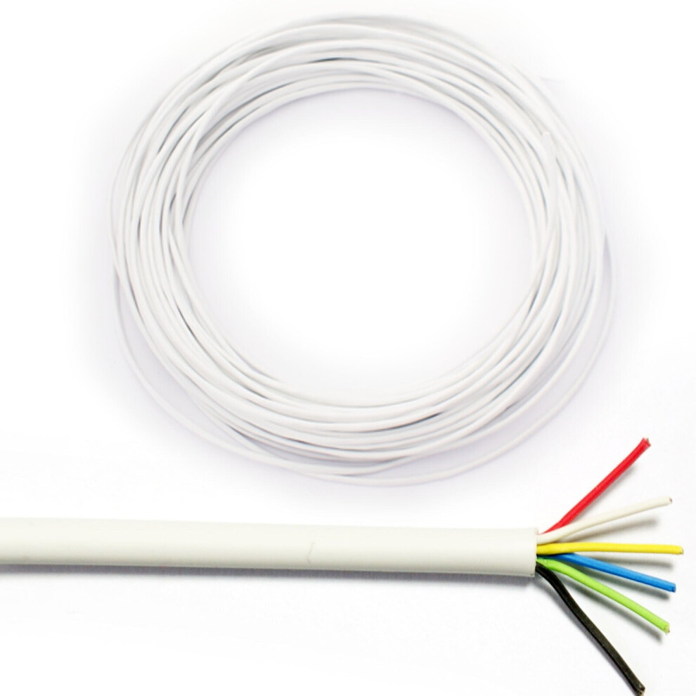 50M Reel 6 Way 3 Pair Alarm Cable Tcca Stranded Core Cctv Panel Contact Pir 5055538142321