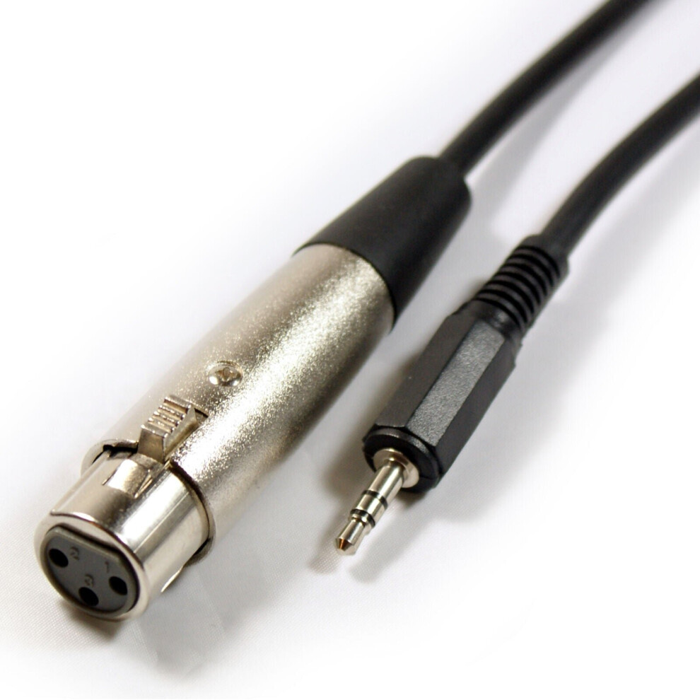 6m 3.5mm Jack Plug to 3 Pin XLR Female Cable Lead Laptop Microphone Audio Record