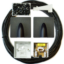 25m Outdoor BT Extension Kit - CAT5e Copper Cable, IDC Tool, Brick Plates & Wall Socket Extender (Wire-Extender-5m-10m-15m-20m-Wall-Plate-Socket)