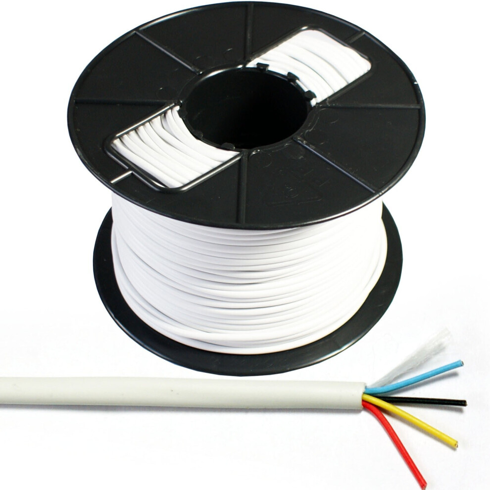 100M Reel 4 Way 2 Pair Alarm Cable Tinned Copper Stranded Cctv Panel Contact Pir 5055538142284